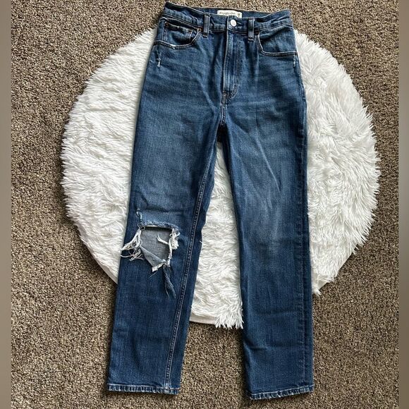 Abercrombie & Fitch Jeans The Ankle Straight Ultra High Rise Womens Size 2 26 - Picture 1 of 8